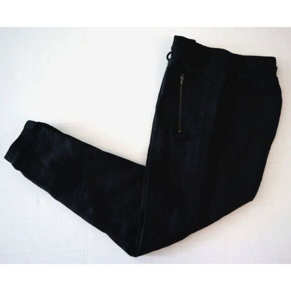 Athleta 530642-02 Women's Sz 0 Black Cabo Linen Jogger Pants - Picture 7 of 11
